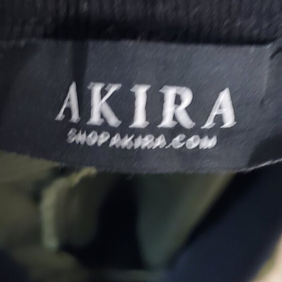 Womens Green & Black Jogging Pants by Akira Size Medium 28" inseam Elastic Waist - Picture 4 of 4